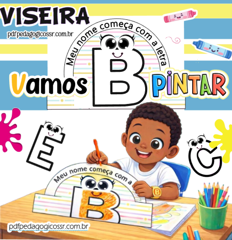 Arquivo pronto para imprimir: Pintar Viseira (Letra Inicial)